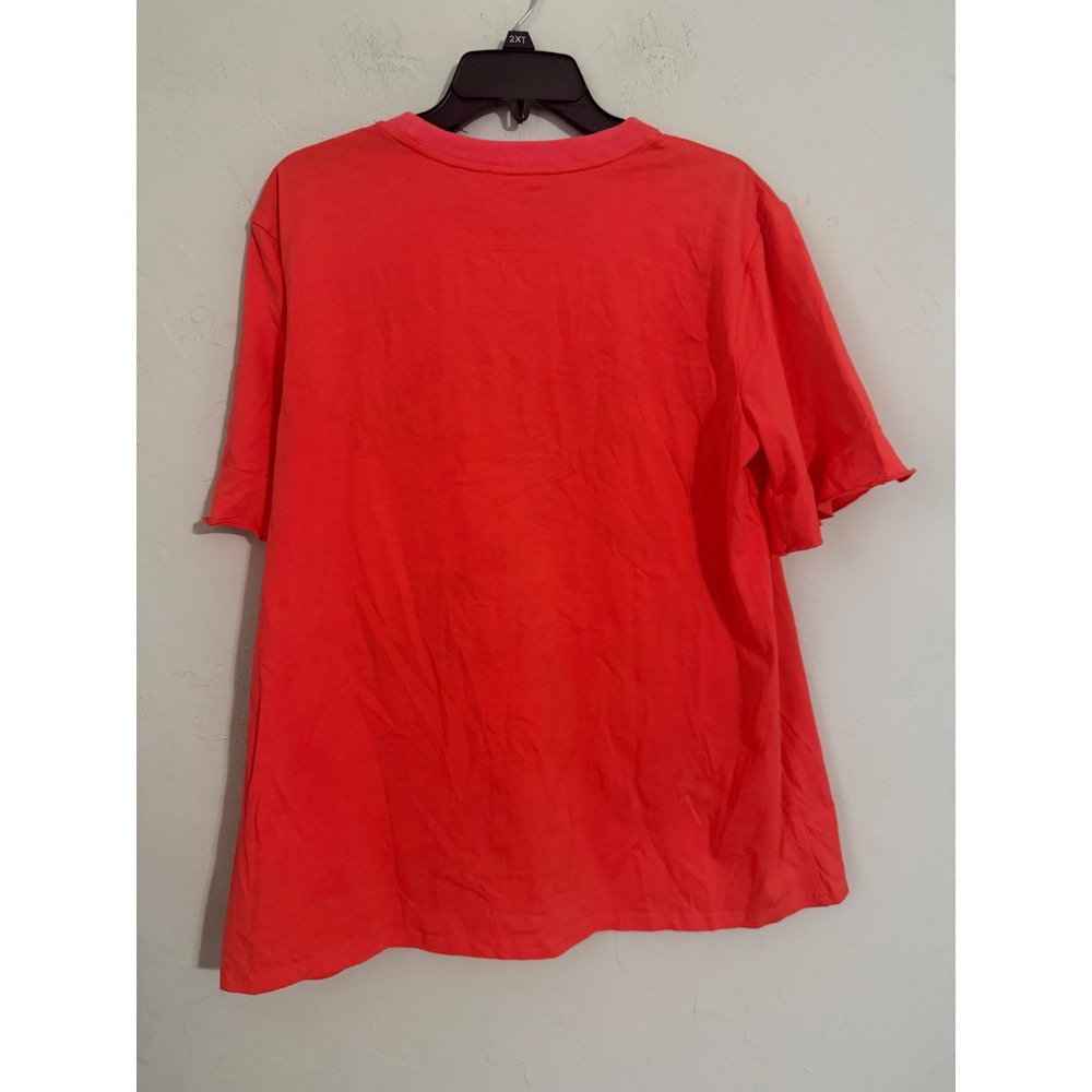 Layers Clothing Coral Floral Embroidered Ruffle Sleeve Top CR1030 Mens M - Picture 4 of 7